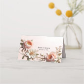 Carte de placement de fleurs roses et blanches déc (Dos)