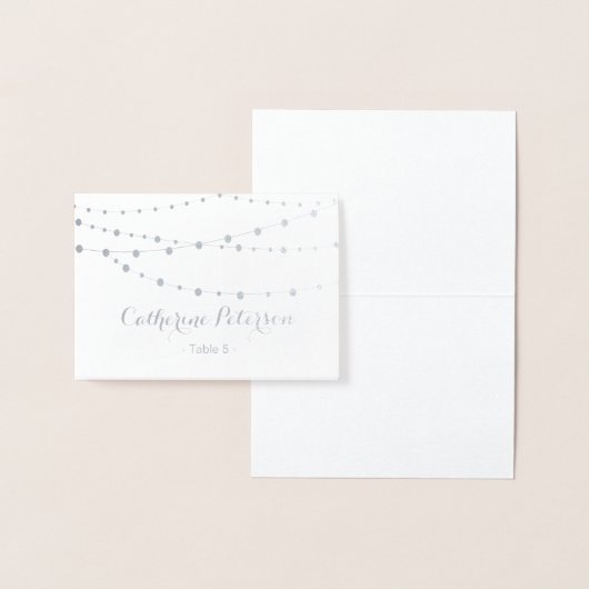 Carte de placement de guirlandes rustiques chic |  (Affichage)