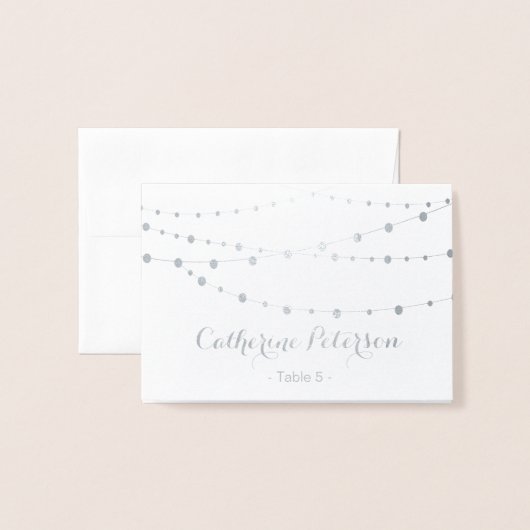 Carte de placement de guirlandes rustiques chic |  (Devant avec enveloppe)