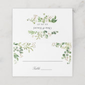 Carte de placement de mariage à la verdure d'eucal (Extérieur déplié)