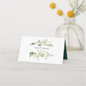 Carte de placement de mariage à la verdure d'eucal (Dos)
