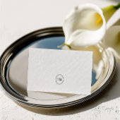 Carte de placement de mariage à monogramme minimal