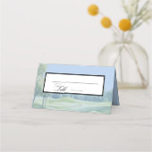 Carte de placement de mariage à thème de golf aqua (Dos)