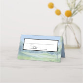 Carte de placement de mariage à thème de golf aqua (Devant)