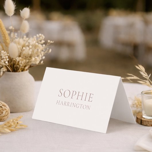 Carte de placement de mariage élégante double face