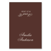 Carte de placement de mariage en chocolat marron é (Par défaut)