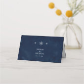 Carte de Placement de Mariage Flocons de Neige de (Dos)