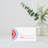 Carte de placement de mariage floral de lotus colo (Debout devant)