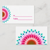 Carte de placement de mariage floral de lotus colo (Devant / Derrière)