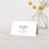 Carte de placement de mariage floral Hydrangea Blu (Dos)