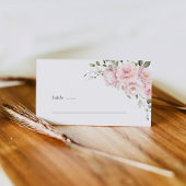 Carte de placement de mariage floral rose pastel b