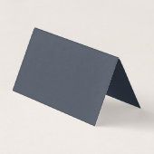 Carte de placement de mariage florale bleu poussié (Back)