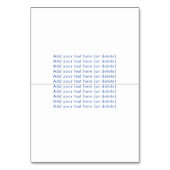 Carte de placement de mariage Ligne ondulée Bleu p (Dos)