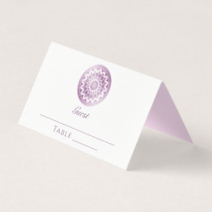 Carte de placement de mariage mandala en dentelle 