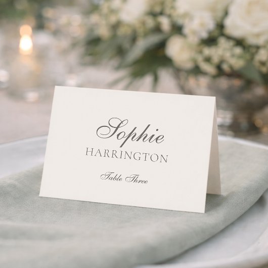 Carte de placement de mariage minimal élégant