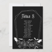 Carte de placement de mariage numéro de table goth (Devant)
