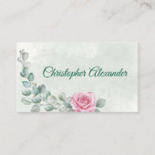 Carte de placement de mariage Rose & Eucalyptus (Devant)