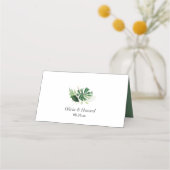 Carte de placement de mariage sur la plage aux feu (Dos)