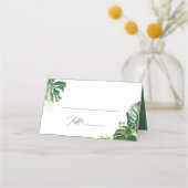 Carte de placement de mariage sur la plage aux feu (Devant)