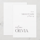 Carte de Placement de Mariage – Typographie Minima (Devant / Derrière)
