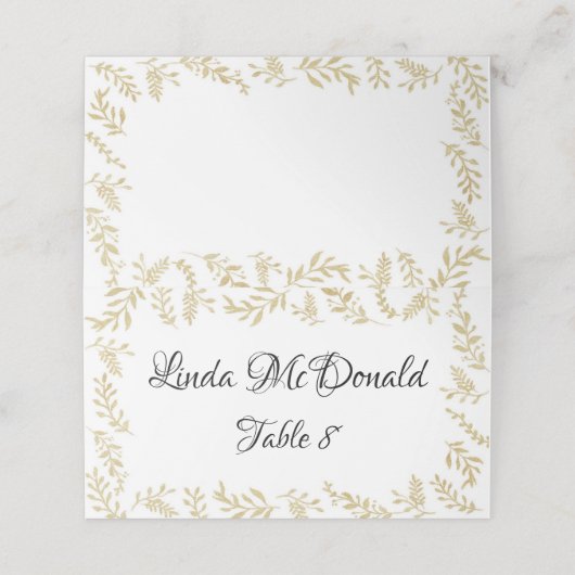 Carte de placement de réception aux feuilles de pa (Extérieur déplié)