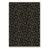 Carte de placement de réception Black Gold avec ro (Dos)