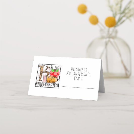 Carte de placement de salle de classe (Devant)