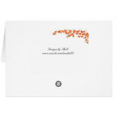 Carte de placement de table aux fleurs d'orange (Dos Horizontal)