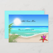 Carte de placement de table avec étoile de mer col (Devant / Derrière)