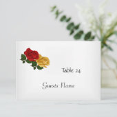 Carte de Placement de Table Blanche (Debout devant)