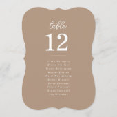 Carte de placement de table de mariage à l'écritur (Devant)