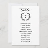 Carte de placement de table de mariage avec couron (Devant)