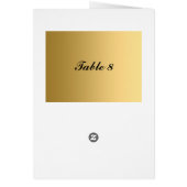 Carte de placement de table et menu (Dos)