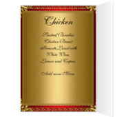Carte de placement de table et menu (Intérieur (Gauche))