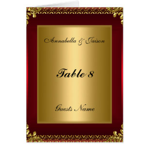 Carte de placement de table et menu