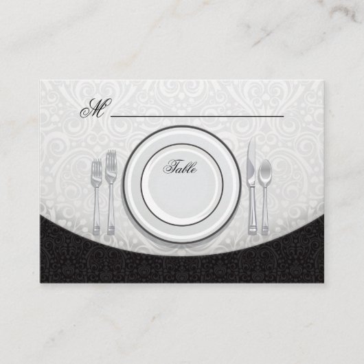 Carte de placement de table formelle (Devant)