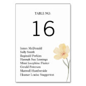 Carte de placement de table mariage (Dos)