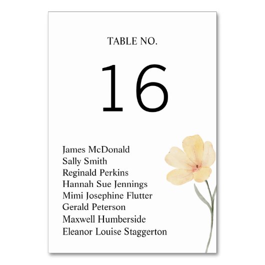 Carte de placement de table mariage (Par défaut)