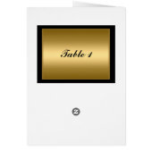 Carte de Placement de Table Or et Noir et Menu (Dos)