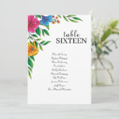 Carte de placement de table printemps été Fleur Lu (Debout devant)