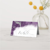 Carte De Placement Debbie U-W Marble Parties scintillant Mariage Plum (Devant)
