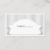 Carte De Placement Déco moderne | Élégant Mariage noir et blanc (Devant)