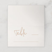 Carte De Placement Décontracté moderne Script Earthy Mariage (Extérieur déplié)