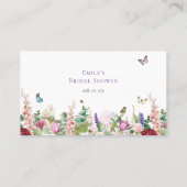 Carte De Placement Décontractée Elegant Floral & Papillons Fête des m (Dos)