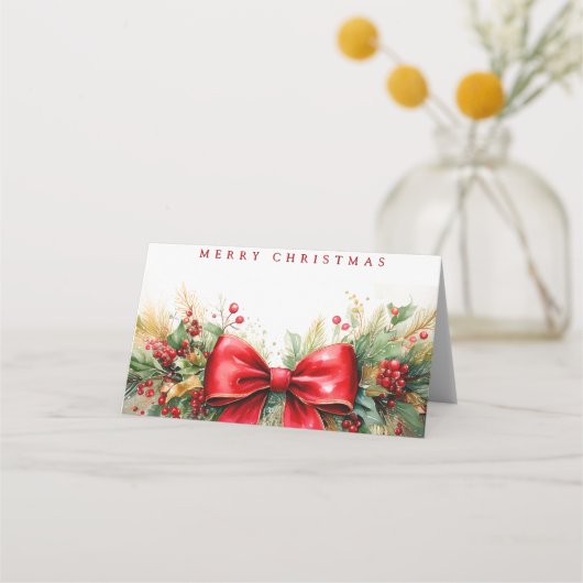 Carte De Placement Décor de Noël et coutume arc (Devant)