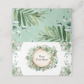 Carte De Placement Décoration de salle de bain neutre avec verdure bo (Extérieur déplié)