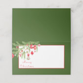 Carte De Placement Décorations de Noël sur une branche (Extérieur déplié)