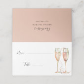 Carte De Placement Déjeuner de Champagne et Mariage dansant avec Bubb (Extérieur déplié)