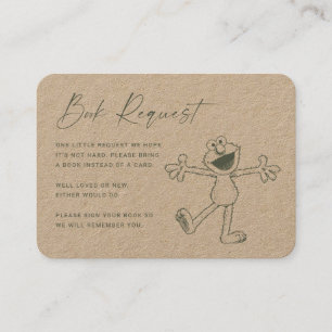 Carte De Placement Demande de livre pour bébé Elmo vintage Insertion