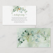 Carte De Placement Demande de réservation PixDezines Aquarelle Eucaly (Devant / Derrière)